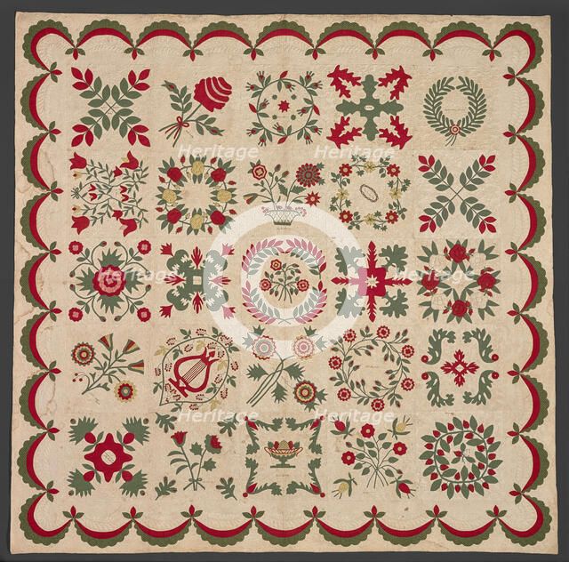 Eli Lilly Family Album Quilt, 1847. Creator: Unknown.
