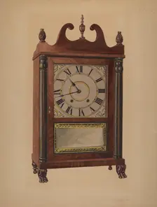 Eli Terry Clock, 1940. Creator: Herman O. Stroh