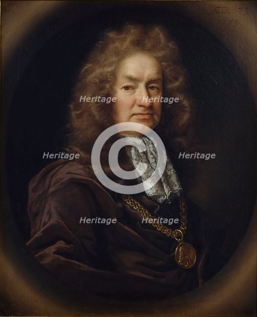 Elias Ashmole, 1687. Artist: John Riley.