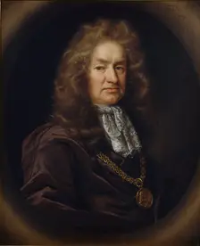 Elias Ashmole, 1687. Artist: John Riley