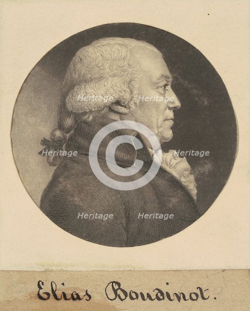 Elias Boudinot, 1798. Creator: Charles Balthazar Julien Févret de Saint-Mémin.
