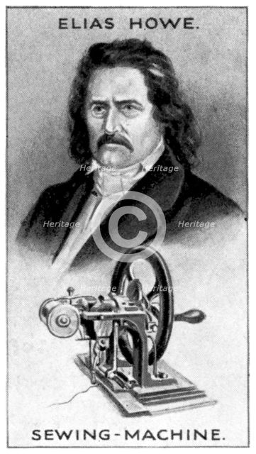 Elias Howe, American sewing machine pioneer, (c1924). Artist: Unknown