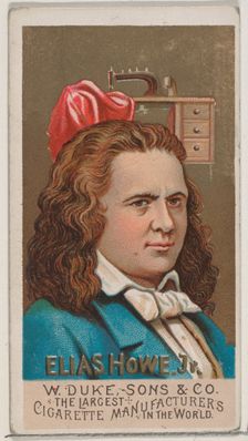 Elias Howe, Jr., from the series Great Americans (N76) for Duke brand cigarettes, 1888., 1888. Creator: Unknown