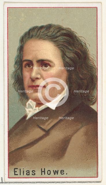 Elias Howe, printer's sample for the World's Inventors souvenir album (A25) for Allen & Gi..., 1888. Creator: Allen & Ginter.