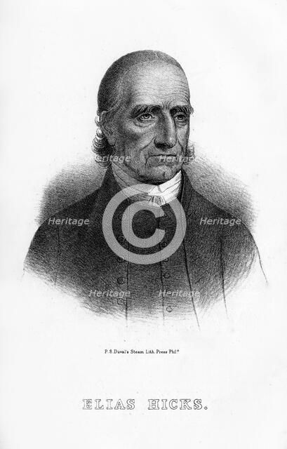 Elias Hicks, American preacher, (1854). Artist: Unknown