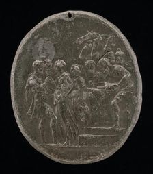 Eliezer and Rebecca at the Well, c. 1540. Creator: Giovanni Bernardi