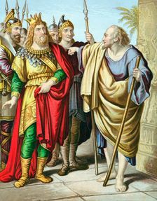 Elijah, Old Testament prophet, rebuking Ahab, mid 19th century