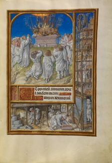 Elijah Begging for Fire from Heaven; Spinola Hours, about 1510-1520. Creator: Master of James IV of Scotland