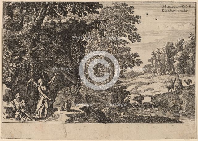 Elijah in the Wilderness. Creator: Herman van Swanevelt.
