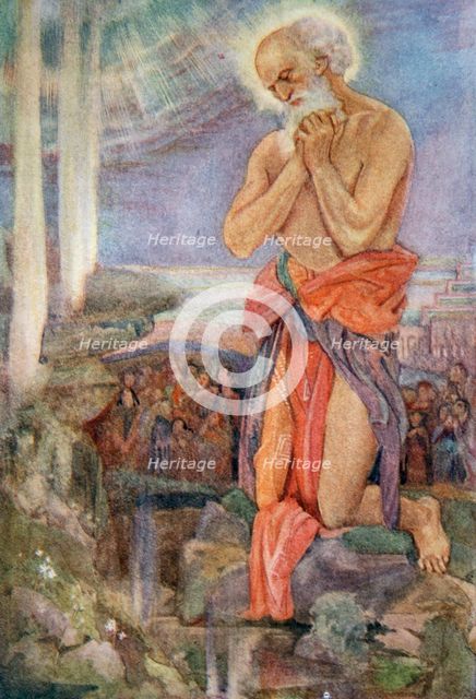 'Elijah prevailing over the Priests of Baal', 1916.  Creator: Evelyn Paul.