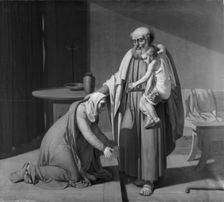 Elijah raises the widow's son from the dead, 1807-1818. Creator: Ferdinand Wolfgang Flachner
