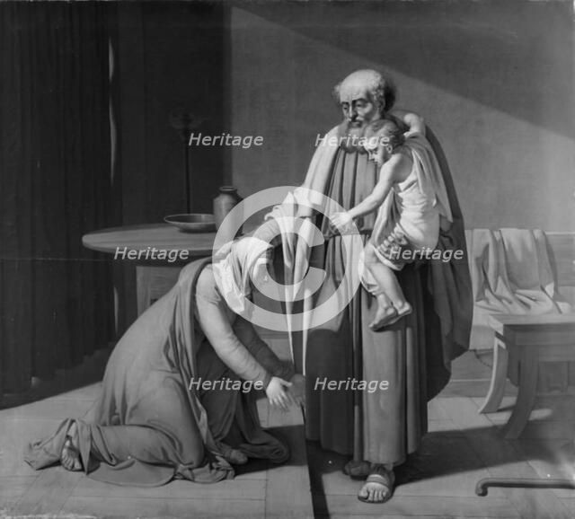 Elijah raises the widow's son from the dead, 1807-1818. Creator: Ferdinand Wolfgang Flachner.