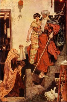 Elijah Restoring the Widow's Son 1943. Creator: Ford Madox Brown