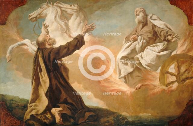 Elijah Taken Up in a Chariot of Fire, c. 1740/1755. Creator: Giuseppe Angeli.