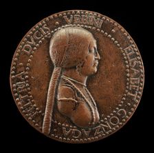 Elisabetta Gonzaga, died 1526, Duchess of Urbino, Wife of Guidobaldo I 1489..., probably after 1502. Creator: Adriano Fiorentino