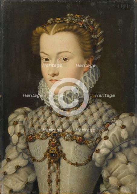 Elisabeth of Austria (1554–1592), Queen of France, ca 1571-1572. Artist: Clouet, François (1510-1572)