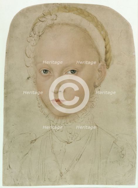 Elisabeth of Saxony (1552–1590), Countess Palatine of Simmern, 1564. Artist: Cranach, Lucas, the Younger (1515-1586)