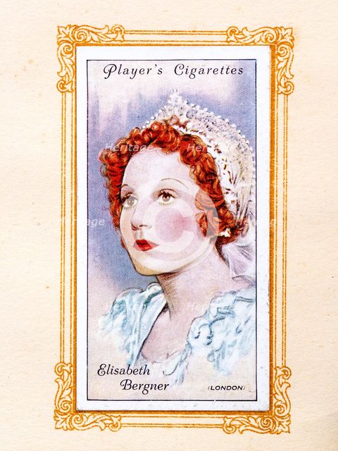 Elisabeth Bergner Collectables Picture of movie stars that came with the Players cigarette packet, 1 Creator: Unknown.