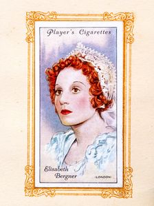 Elisabeth Bergner Collectables Picture of movie stars that came with the Players cigarette packet, 1 Creator: Unknown