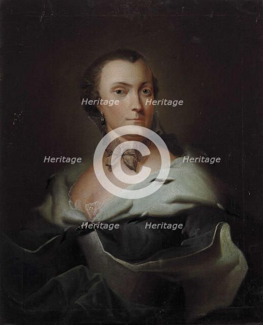 Elisabeth Björman, wife of Samuel Wacklin, vicar of Laihia, 1755. Creator: Isak Wacklin.