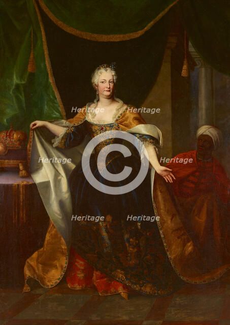 Elisabeth Christine of Brunswick-Wolfenbüttel (1691-1750), ca 1730. Creator: Auerbach, Johann Gottfried (1697-1753).