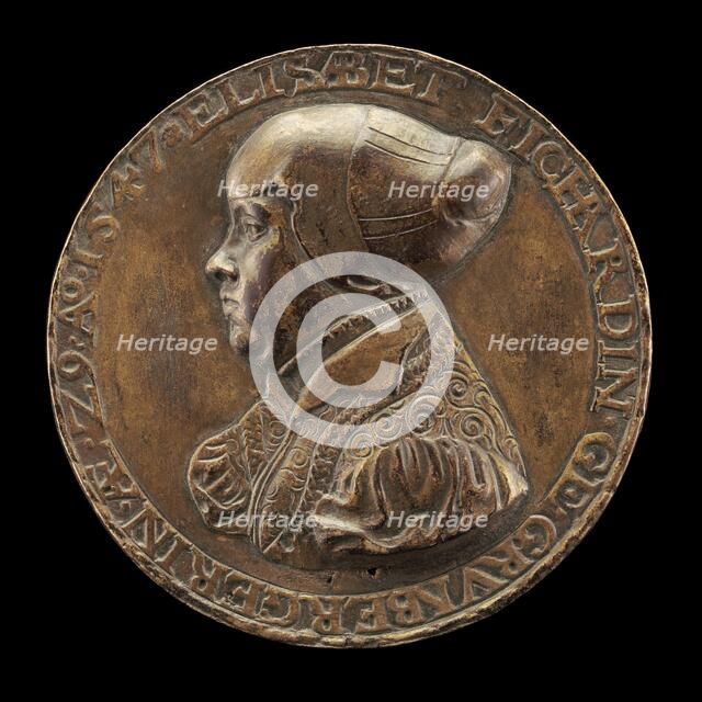 Elisabeth Grünenberger, born 1518, Wife of Johann Fichard 1539 (reverse), 1547. Creator: Hans Bolsterer.