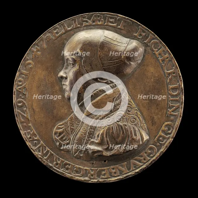 Elisabeth Grünenberger, born 1518, Wife of Johann Fichard 1539 (reverse), 1547. Creator: Hans Bolsterer.