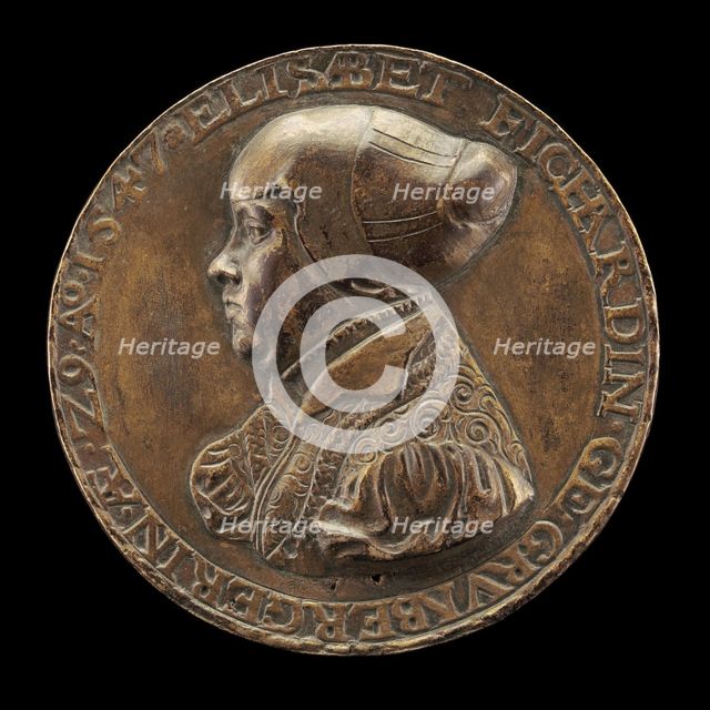 Elisabeth Grünenberger, born 1518, Wife of Johann Fichard 1539 (reverse), 1547. Creator: Hans Bolsterer.