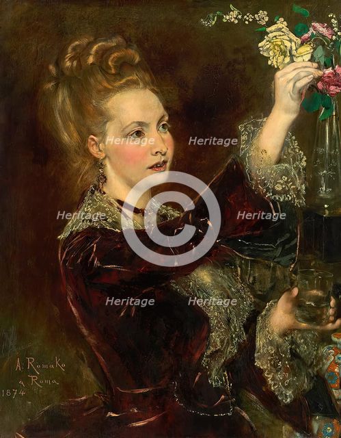 Elisabeth von Nast-Kolb, née Hardegg, 1874. Creator: Anton Romako.