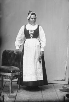Elise Larsson f Johansson from Rörbäcknäs, Lima parish, Dalarna dressed in..., 1890-1910. Creator: Lars Olsson Akerman