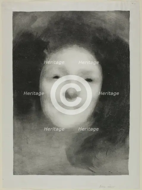 Elise Smiling, 1895. Creator: Eugene Carriere.