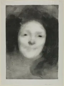 Elise Smiling, 1895. Creator: Eugene Carriere