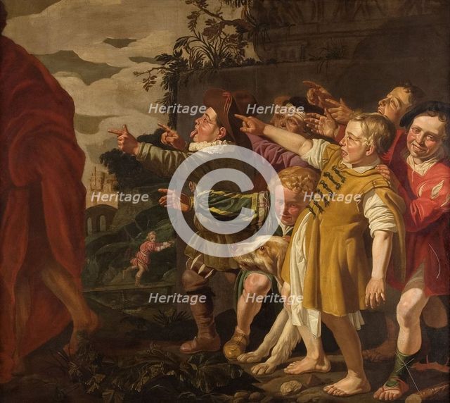 Elisha Mocked by the Little Children, c.1625-c.1630. Creator: Roeloff van Zijl.