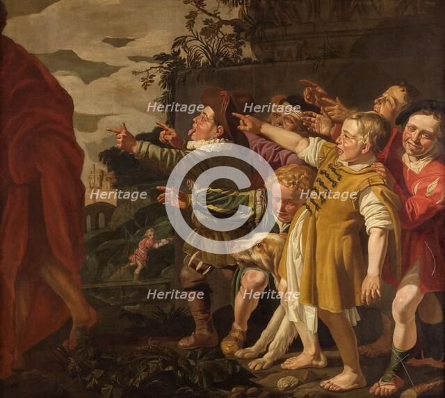 Elisha Mocked by the Little Children, c.1625-c.1630. Creator: Roeloff van Zijl.
