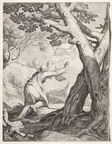Elisha and Elijah's Chariot of Fire, 1604. Creator: Jan Saenredam (Dutch, 1565-1607); Jan Saenredam (Dutch, 1565-1607)