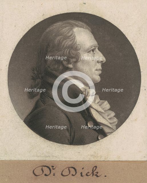 Elisha Cullen Dick, 1805. Creator: Charles Balthazar Julien Févret de Saint-Mémin.