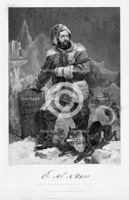 Elisha Kent Kane (1820-1857), American naval surgeon and arctic explorer in arctic dress, 1862. Artist: Unknown