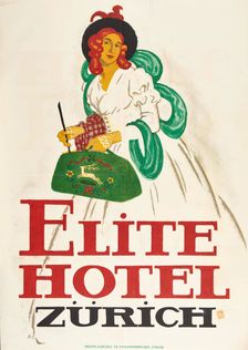 Elite Hotel Zürich, 1915. Creator: Cardinaux, Emil (1877-1936)