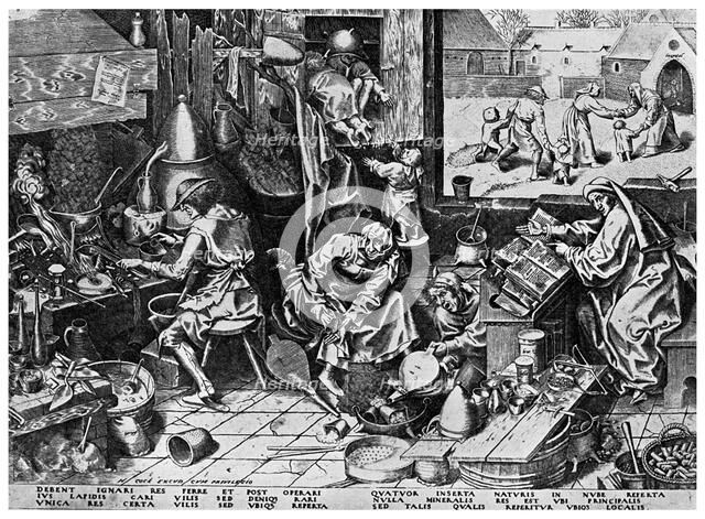 Elixir of Life: 'The Alchemist', 1558 (1956). Artist: Unknown
