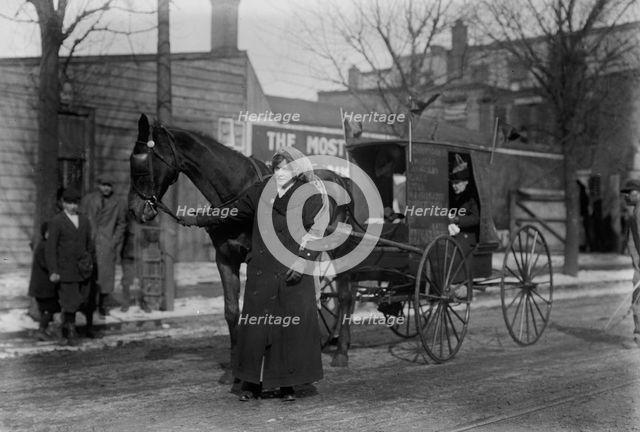 Eliz. Freeman enroute to Wash'n, 1913. Creator: Bain News Service.