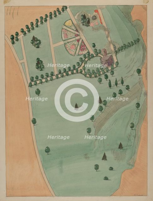 Eliza B. Jumel Estate, c. 1936. Creator: Virginia Richards.