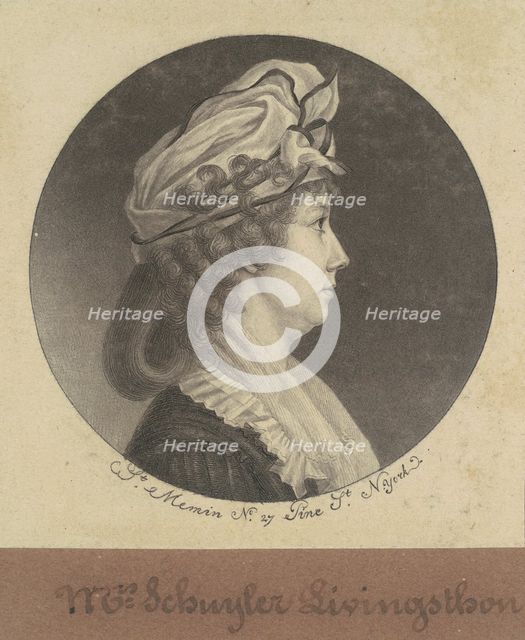 Eliza Barclay Livingston, 1797. Creator: Charles Balthazar Julien Févret de Saint-Mémin.