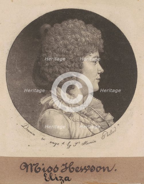 Eliza Hewson, 1798. Creator: Charles Balthazar Julien Févret de Saint-Mémin.