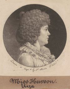 Eliza Hewson, 1798. Creator: Charles Balthazar Julien Févret de Saint-Mémin