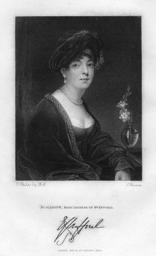 Elizabeth, Marchioness of Stafford 1829. Artist: Freeman