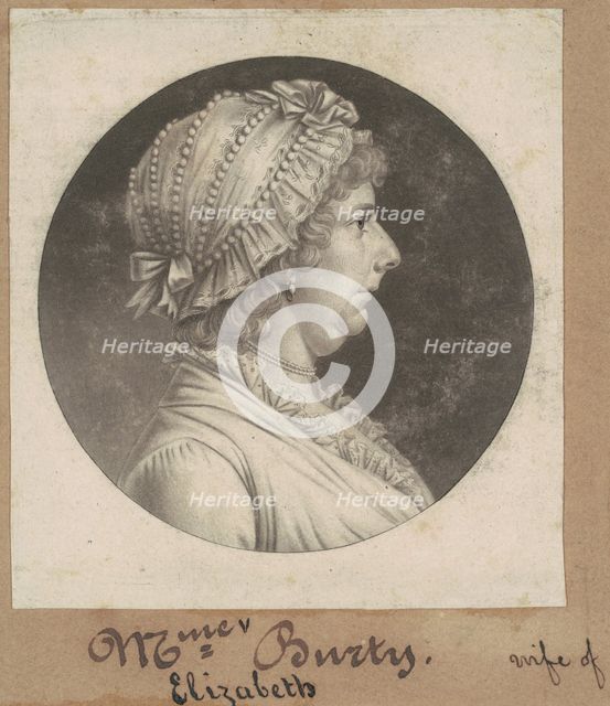 Elizabeth May Busti, 1807. Creator: Charles Balthazar Julien Févret de Saint-Mémin.