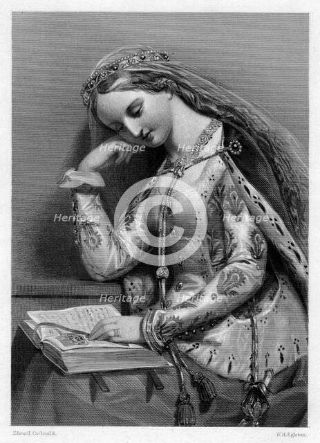 Elizabeth of York, Queen Consort of King Henry VII of England, (19th century).Artist: WH Egleton