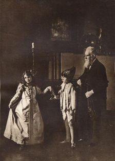 Elizabeth Angela Marguerite Bowes-Lyon, in a dance lesson with her brother 1909. Creator: Unknown