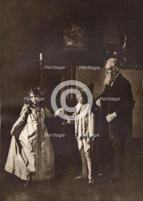 'Elizabeth Angela Marguerite Bowes-Lyon, in a dance lesson with her brother', 1909. Creator: Unknown.