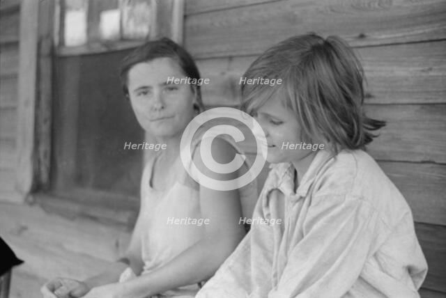 Elizabeth and Ida Tengle, Hale County, Alabama, 1936. Creator: Walker Evans.